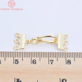 6PCS 32MM 24K Brass Necklaces Bracelets Clasps DIY Jewelry Findings