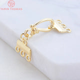 6PCS 32MM 24K Brass Necklaces Bracelets Clasps DIY Jewelry Findings