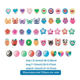 330Pcs Mixed Polymer Clay Beads Animal/Star/Flower/Butterfly/Fruit Spacer Bead