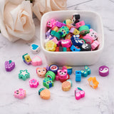 330Pcs Mixed Polymer Clay Beads Animal/Star/Flower/Butterfly/Fruit Spacer Bead