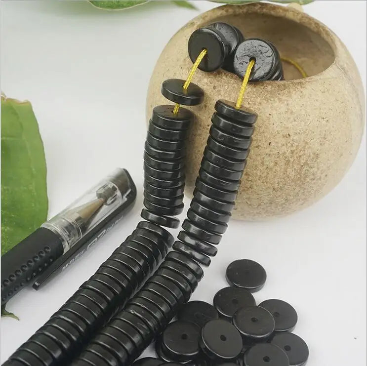 330pcs Natural Wood Coconut Shell Beads DIY Jewelry Making Findings