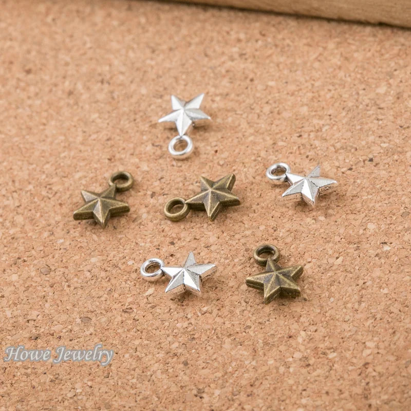 330pcs Vintage Star Charms for Pendant DIY Jewelry Findings