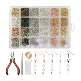 3353Pcs Earring Hooks Set - Jewelry Findings Repair Tools Pliers Lobster Clasp