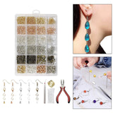 3353Pcs Earring Hooks Set - Jewelry Findings Repair Tools Pliers Lobster Clasp
