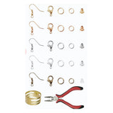 3353Pcs Earring Hooks Set - Jewelry Findings Repair Tools Pliers Lobster Clasp