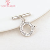 6 Sets 9MM/14MM 24K Plated Brass Bracelet Toggle Clasps for DIY Jewelry