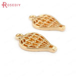10PCS 13*9MM 24K Brass Hot Air Balloon Charms Pendants DIY Jewelry Findings