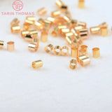 300pcs 24K Brass Fasteners Clasps Crimp Tube End Beads for Jewelry Findings