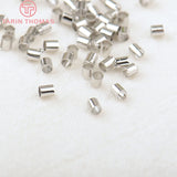 300pcs 24K Brass Fasteners Clasps Crimp Tube End Beads for Jewelry Findings