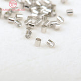 300pcs 24K Brass Fasteners Clasps Crimp Tube End Beads for Jewelry Findings