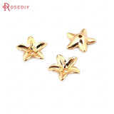 20PCS 8MM 24K Brass Flower Beads Caps High Diy Jewelry Findings