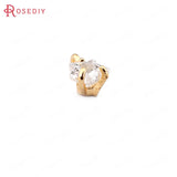10PCS 7*5MM Brass Zircon Star Charms Pendants