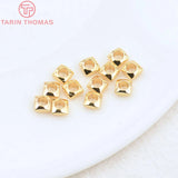20PCS 24K Brass Square Spacer Beads Jewelry Making Bracelet Findings