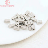 20PCS 24K Brass Square Spacer Beads Jewelry Making Bracelet Findings