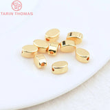 20PCS 24K Brass Square Spacer Beads Jewelry Making Bracelet Findings