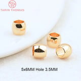 20PCS 24K Brass Square Spacer Beads Jewelry Making Bracelet Findings