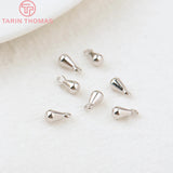 20PCS 3x6MM 4x8MM 24K Plated Brass Drop Shape End Beads