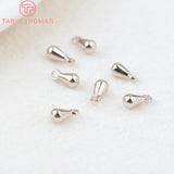 20PCS 3x6MM 4x8MM 24K Plated Brass Drop Shape End Beads