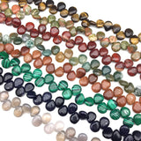 Natural Gemstone Loose Beads 10x12mm Flat Drop Shape