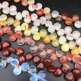 Natural Gemstone Loose Beads 10x12mm Flat Drop Shape