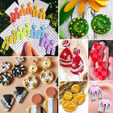 Polymer Clay Cutters Kit With Earring Cards and Hooks for Jewelry Making