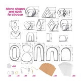 Polymer Clay Cutters Kit With Earring Cards and Hooks for Jewelry Making