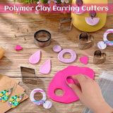 Polymer Clay Cutters Kit With Earring Cards and Hooks for Jewelry Making