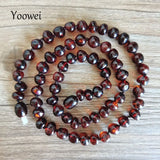 Baby Teething Amber Necklace for Adult Cherry Beads Natural Gemstone Jewelry