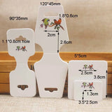 33designs Jewelry Hang Tag Cards - 100pc + 100 Fold Stickers