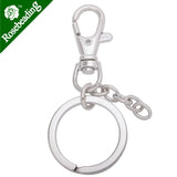 33mm Rhodium Plated Metal Swivel Clips, Hooks Clasps - 5pcs/lot