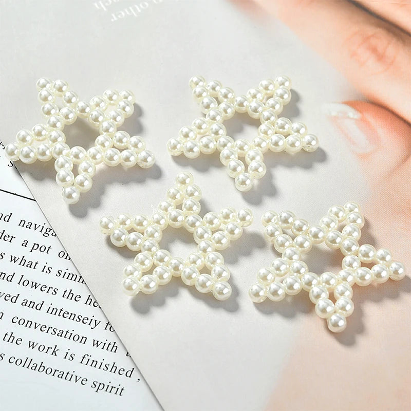 33mm Pearl Geometric Pentagon Shape Charms for DIY Jewelry 30pcs