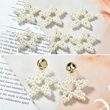 33mm Pearl Geometric Pentagon Shape Charms for DIY Jewelry 30pcs