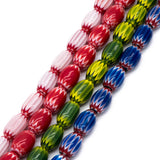 33pcs Lampwork Glass Oval Beads 12x8mm in Various Colors