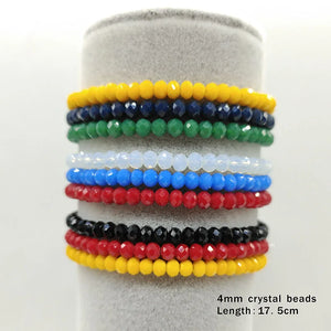33pcs High Crystal Beads Bracelet Multicolor Friendship Gift