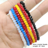 33pcs High Crystal Beads Bracelet Multicolor Friendship Gift