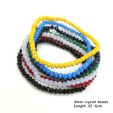 33pcs High Crystal Beads Bracelet Multicolor Friendship Gift