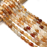 33pcs Natural Agates Beads Round Water Drop Shape DIY Necklace Bracelets 8x12mm