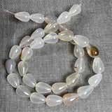 33pcs Natural Agates Beads Round Water Drop Shape DIY Necklace Bracelets 8x12mm