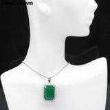 Red Ruby Green Emerald CZ Jewelry Set for Birthday