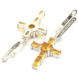 Red Ruby Golden Citrine Pink Tourmaline Tanzanite Earrings