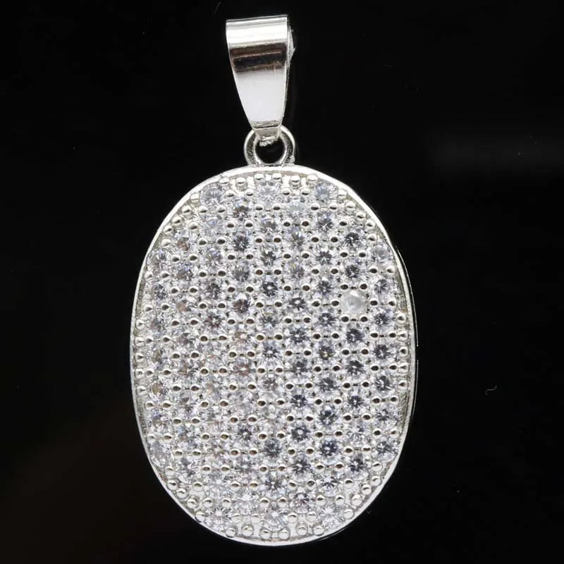Orange Spessartine Garnet CZ Silver Pendant for Women