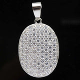 Orange Spessartine Garnet CZ Silver Pendant for Women