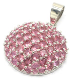 Fine Cut Pink Tourmaline Silver Pendant