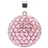 Fine Cut Pink Tourmaline Silver Pendant