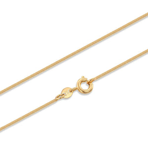 Brass Thin Snake Chain Short Choker Necklace for Women Girls