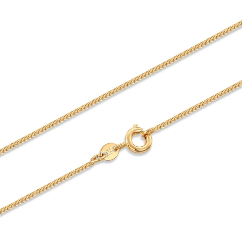 Brass Thin Snake Chain Short Choker Necklace for Women Girls