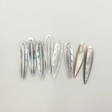 8Pcs Leaf Shape Natural Sea Shell Beads Charms for Jewelry