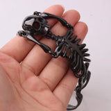 Vintage Stainless Steel Skeleton Skull Bracelet for Men Boys
