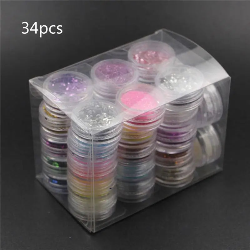 Mixed Colors Resin Casting Mold Glitters Sequains Pigment Kit for Jewelry Making