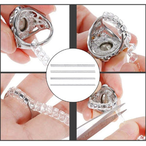 34 Pcs Silicone Invisible Clear Loose Rings Reducer Ring Sizer Guard Tightener